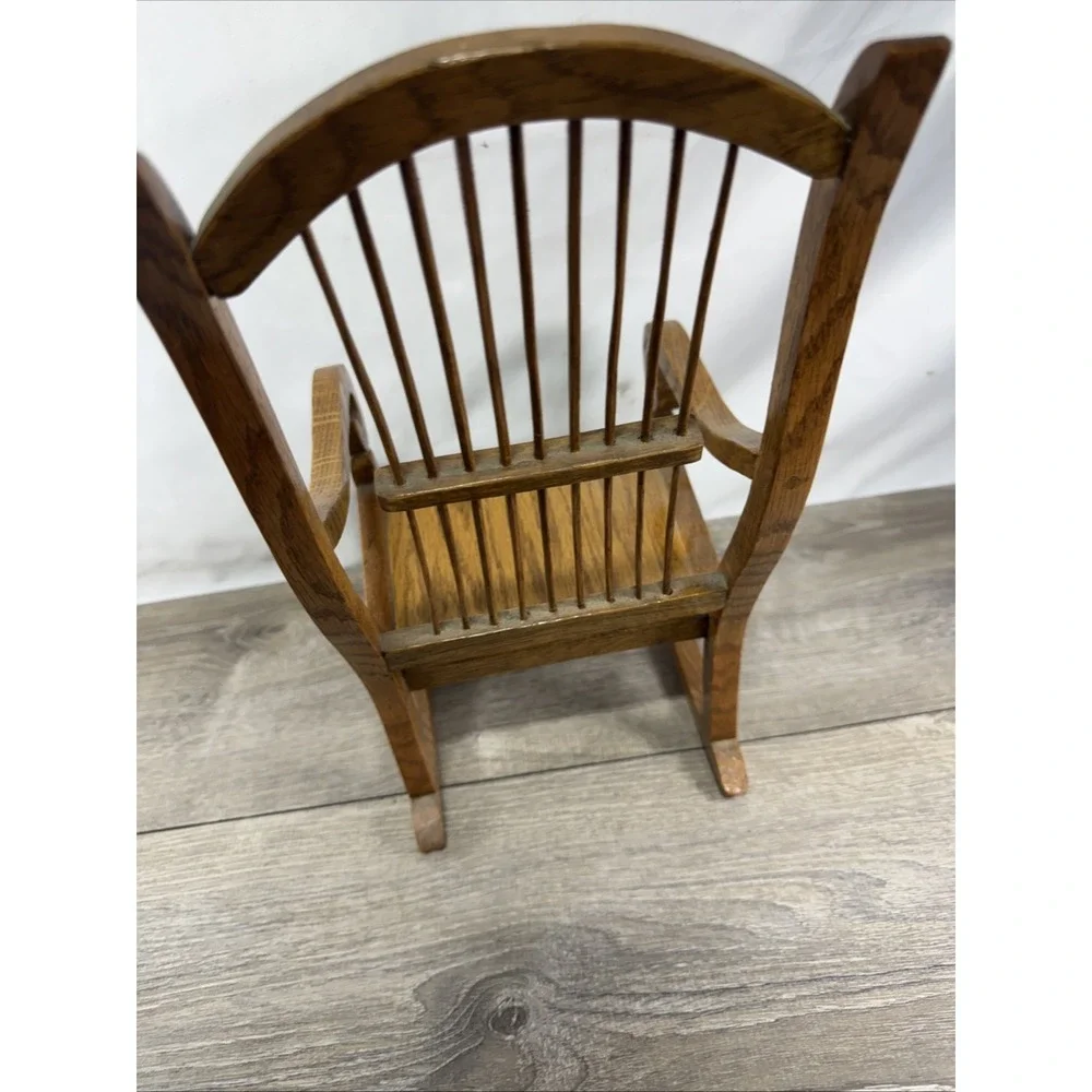 Vintage Wooden Rocking Chair for Large Dolls 14